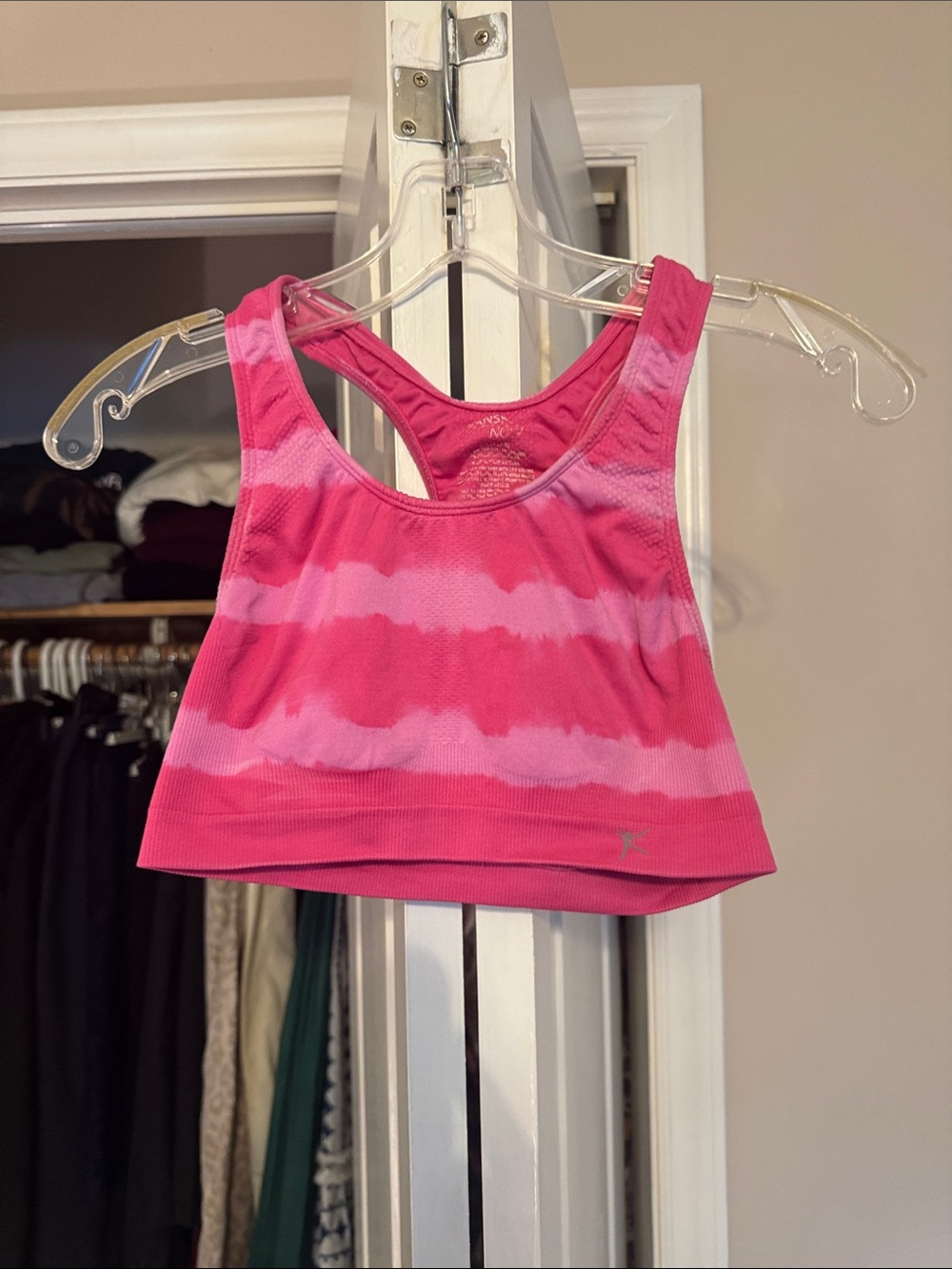 Danskin- Pink Tie-Dye Racerback Sports Bra!